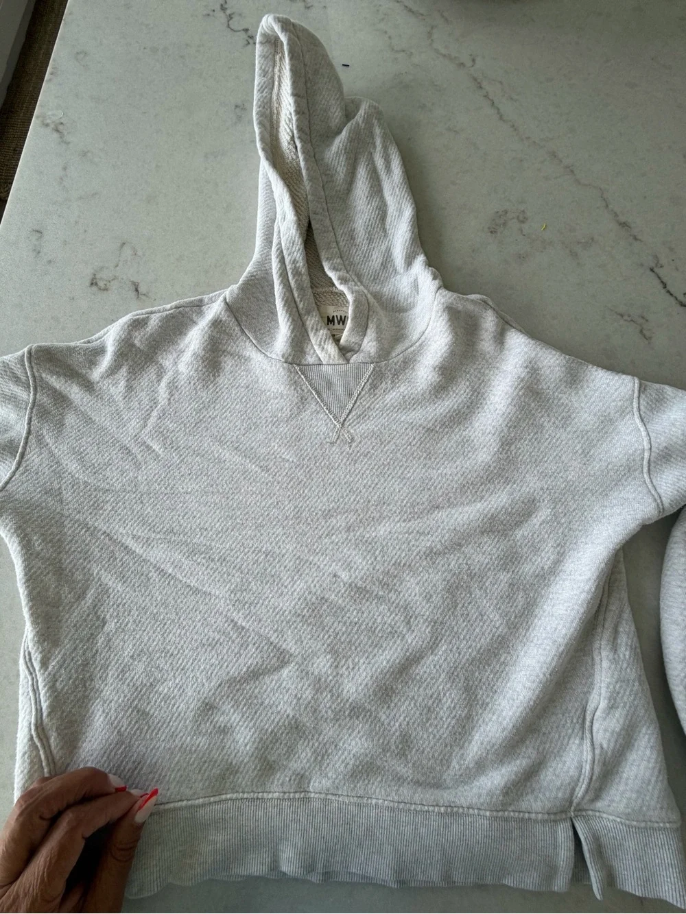 MADEWELL OATMEAL HOODIE PULLOVER! S - Picture 4 of 5
